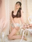 画像4: 【ビキニ】【水着】トワルドジュイ柄 / ショルダーリボンビキニ[YMT][M194-HS-23NN] (4)
