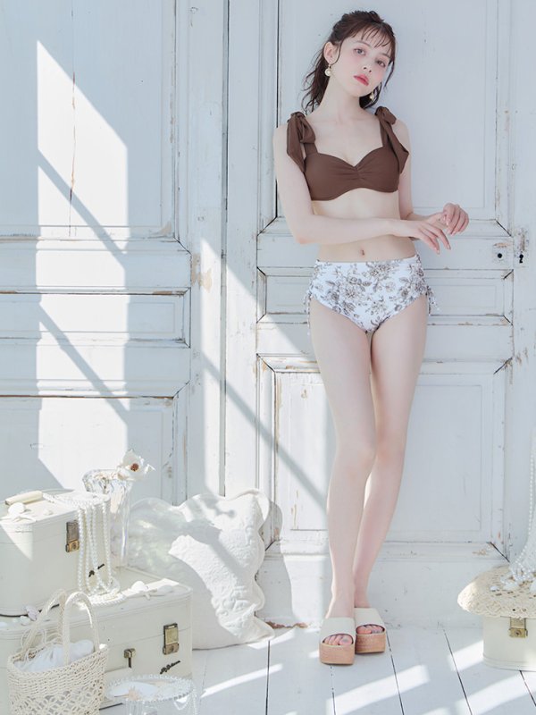 画像21: 【即日発送】【水着セール】【ビキニ】【水着】トワルドジュイ柄 / ショルダーリボンビキニ[YMT][M194-HS-23NN] (21)