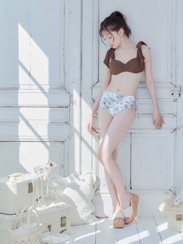 画像11: 【即日発送】【水着セール】【ビキニ】【水着】トワルドジュイ柄 / ショルダーリボンビキニ[YMT][M194-HS-23NN] (11)