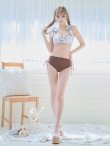 画像7: 【ビキニ】【水着】トワルドジュイ柄 / ショルダーリボンビキニ[YMT] (7)