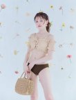 画像15: 【ビキニ】【水着】オフショルビキニ /無地/シャーリング/ニット/2点セット[YMT] (15)