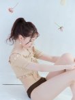 画像4: 【ビキニ】【水着】オフショルビキニ /無地/シャーリング/ニット/2点セット[YMT] (4)
