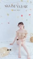 画像17: 【ビキニ】【水着】オフショルビキニ /無地/シャーリング/ニット/2点セット[YMT] (17)