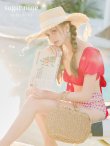画像1: 【ビキニ】【水着】パフスリーブ2wayビキニ[YMT] (1)