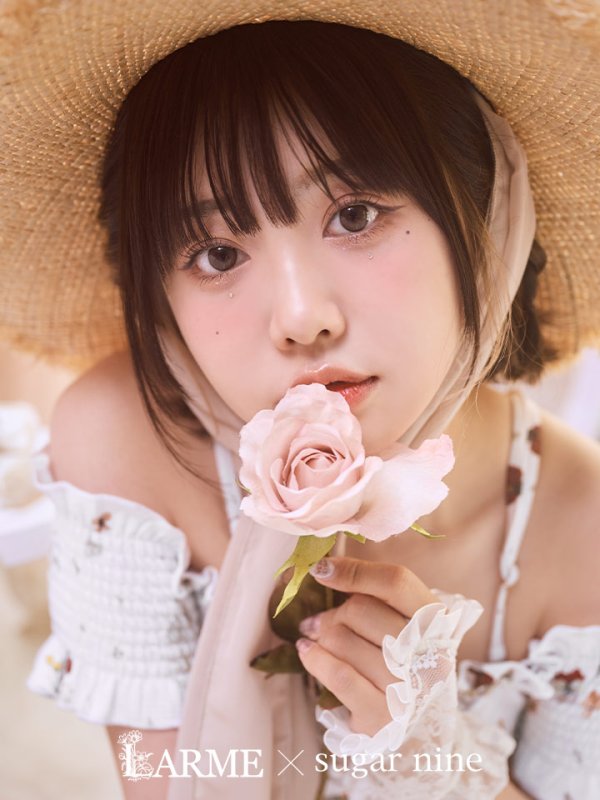 画像2: 【即日発送】【ビキニ】【水着】オフショルビキニ /花柄/シャーリング/ニット/2点セット[FB01] (2)