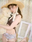 画像14: 【ビキニ】【水着】リーフ柄バッククロスリボンビキニ/ハイウエスト[YMT] (14)
