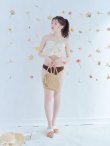 画像12: 【ビキニ】【水着】フリルレースビキニ /ベアトップ/ペプラム/2点セット[YMT] (12)