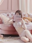 画像24: 【ビキニ】【水着】千鳥格子柄  バッククロスリボン クロスビキニ 2点セット[YMT] (24)