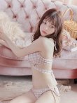 画像11: 【ビキニ】【水着】千鳥格子柄  バッククロスリボン クロスビキニ 2点セット[YMT] (11)