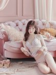 画像20: 【ビキニ】【水着】千鳥格子柄  バッククロスリボン クロスビキニ 2点セット[YMT] (20)