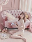 画像21: 【ビキニ】【水着】千鳥格子柄  バッククロスリボン クロスビキニ 2点セット[YMT] (21)