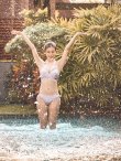 画像26: 【ビキニ】【水着】千鳥格子柄  バッククロスリボン クロスビキニ 2点セット[YMT] (26)