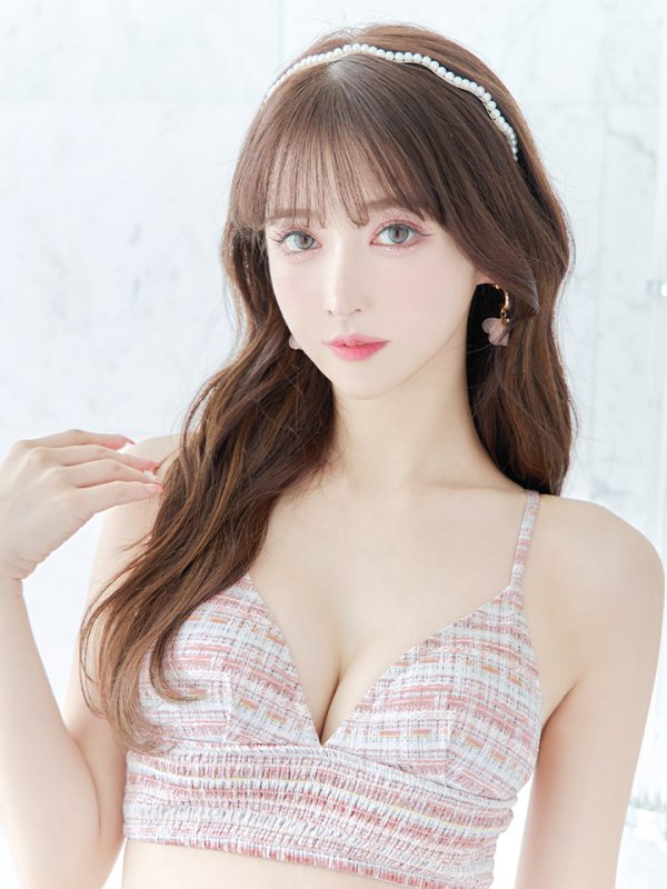 画像13: 【即日発送】【水着セール】【ビキニ】【水着】 ツイードプリント トライアングル ビキニ 2点セット[YMT] (13)