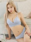 画像23: 【ビキニ】【水着】 ツイードプリント トライアングル ビキニ 2点セット[YMT] (23)