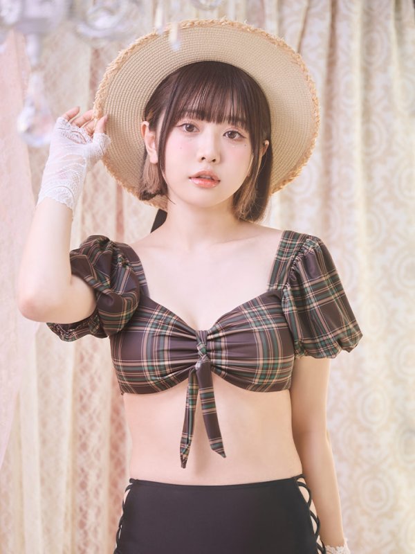 画像7: 【即日発送】【ビキニ】【水着】パフスリーブ2wayビキニ[M214-SW-23PY][YMT] (7)