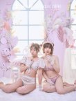 画像3: 【ビキニ】【水着】パフスリーブ 2way ツイードプリント ビキニ 2点セット[YMT] (3)