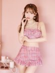 画像10: 【ビキニ】【水着】2WAYツイード柄ビッグリボンビキニ 2点セット[YMT] (10)