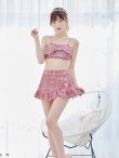 画像33: 【ビキニ】【水着】2WAYツイード柄ビッグリボンビキニ 2点セット[YMT] (33)