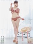 画像15: 【即日発送！】【ビキニ】ドットシアースリーブスカート付きビキニ 3点セット【水着】[YMT] (15)
