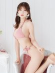 画像30: 【即日発送！】【ビキニ】【水着】ワッフル生地シンプルトライアングルビキニ  2点セット[YMT] (30)
