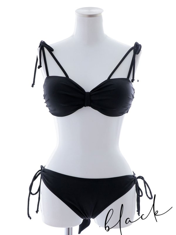 画像38: 【即日発送】【ビキニ】【水着】ショルダー紐シンプルビキニ 2点セット[YMT] (38)