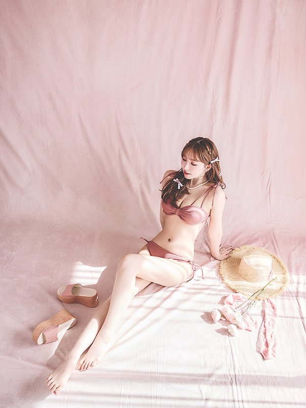 画像11: 【即日発送】【ビキニ】【水着】ショルダー紐シンプルビキニ 2点セット（MG-K018）[YMT] (11)