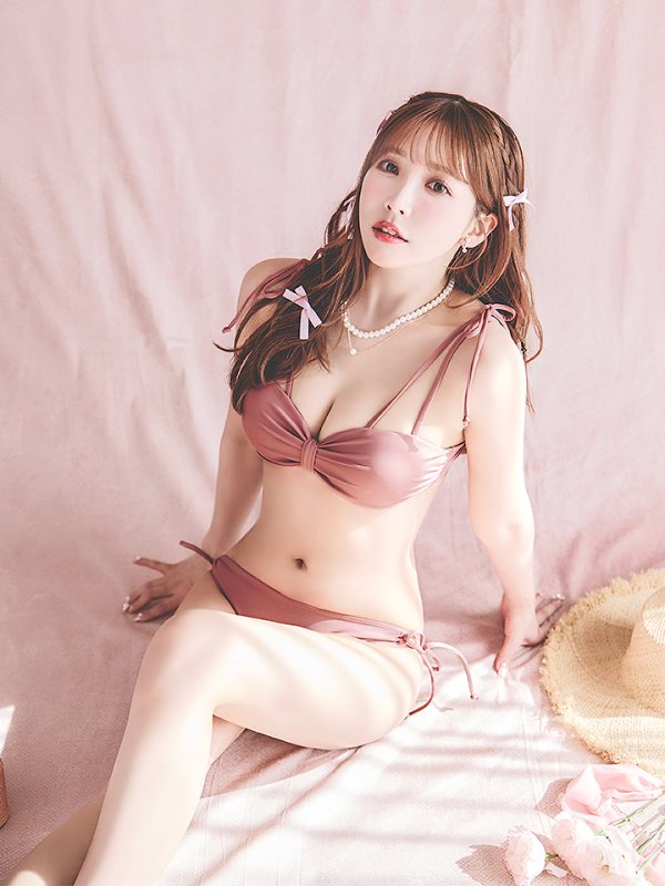 画像14: 【即日発送】【ビキニ】【水着】ショルダー紐シンプルビキニ 2点セット（MG-K018）[YMT] (14)