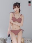 画像4: 【予約商品/6月下旬発送予定】【ビキニ】【水着】ショルダー紐シンプルビキニ 2点セット[YMT] (4)