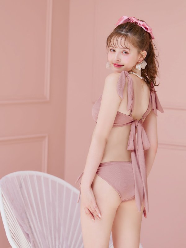 画像31: 【即日発送！】【ビキニ】【水着】肩リボンラウンドパールビキニ 2点セット[YMT] (31)