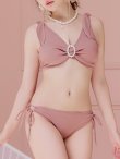 画像21: 【即日発送！】【ビキニ】【水着】肩リボンラウンドパールビキニ 2点セット[YMT] (21)