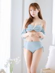 画像29: 【ビキニ】【水着】ハイウエストビッグラメリボン&ビジューキャミソールビキニ 2点セット【予約 / 7月下旬発送予定】[YMT] (29)