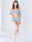 画像4: 【ビキニ】【水着】ハイウエストビッグラメリボン&ビジューキャミソールビキニ 2点セット【予約 / 6月下旬発送予定】[YMT] (4)