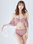 画像21: 【ビキニ】【水着】ハイウエストビッグラメリボン&ビジューキャミソールビキニ 2点セット【予約 / 6月下旬発送予定】[YMT] (21)