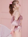 画像27: 【ビキニ】【水着】ハイウエストビッグラメリボン&ビジューキャミソールビキニ 2点セット【予約 / 6月下旬発送予定】[YMT] (27)