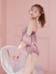 画像11: 【予約 / 7月中旬発送予定】【ビキニ】【水着】ハイウエストビッグラメリボン&ビジューキャミソールビキニ 2点セット【予約 / 7月中旬発送予定】[YMT] (11)