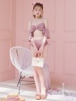 画像33: 【ビキニ】【水着】ハイウエストビッグラメリボン&ビジューキャミソールビキニ 2点セット【予約 / 6月下旬発送予定】[YMT] (33)