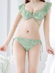 画像16: 【ビキニ】【水着】肩フリルツイード柄ビキニ 2点セット[YMT] (16)
