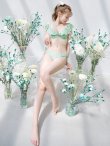 画像26: 【ビキニ】【水着】肩フリルツイード柄ビキニ 2点セット[YMT] (26)