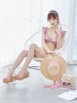 画像8: 【ビキニ】【水着】肩フリルツイード柄ビキニ 2点セット[YMT] (8)