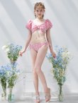 画像22: 【即日発送！】【ビキニ】【水着】ギンガムチェックパフスリビキニ 2点セット[YMT] (22)