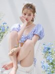 画像31: 【即日発送！】【ビキニ】【水着】ギンガムチェックパフスリビキニ 2点セット[YMT] (31)