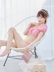 画像15: 【即日発送！】【ビキニ】【水着】ギンガムチェックパフスリビキニ 2点セット[YMT] (15)