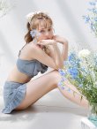 画像12: 【即日発送！】【ビキニ】【水着】ワッフル生地ビッグリボンビキニ 4点セット[YMT] (12)