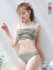 画像2: 【即日発送！】【ビキニ】【水着】ワッフル生地ビッグリボンビキニ 4点セット[YMT] (2)