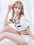 画像24: 【即日発送！】【ビキニ】韓国っぽパフスリパイピングビキニ 2点セット【水着】[YMT] (24)