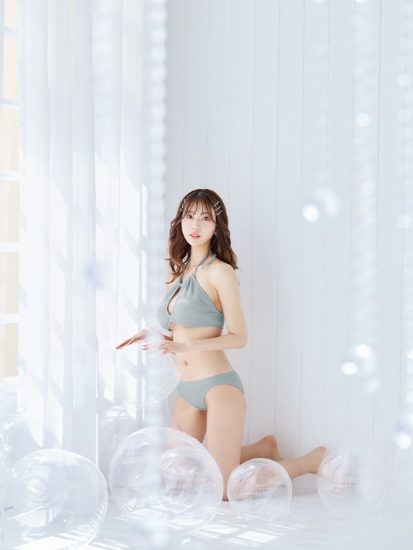 画像28: 【即日発送】【ビキニ】【水着】ホルターネックリブシンプルビキニ 2点セット[YMT] (28)