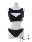 画像16: 【即日発送！】【ビキニ】【水着】バストオープン＆ジップチェーンビキニ 2点セット[YMT] (16)