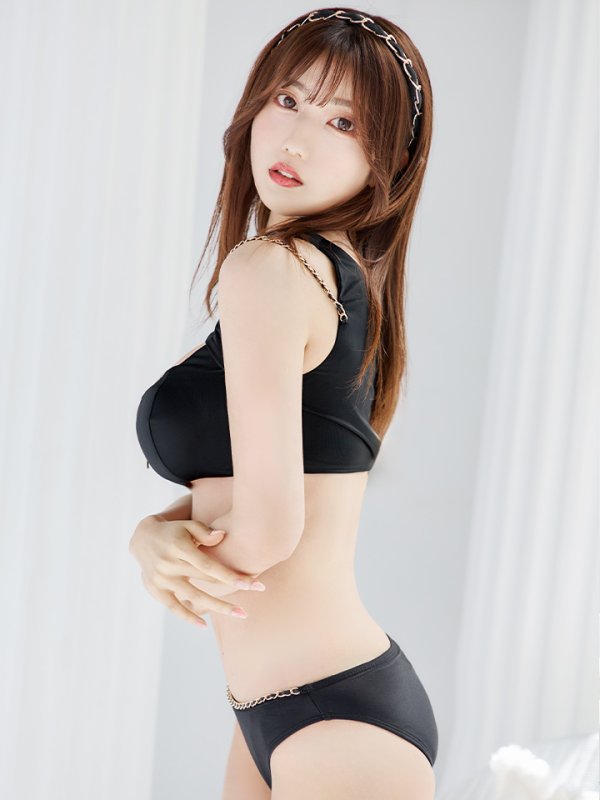 画像11: 【即日発送】【ビキニ】【水着】バストオープン＆ジップチェーンビキニ 2点セット[YMT] (11)