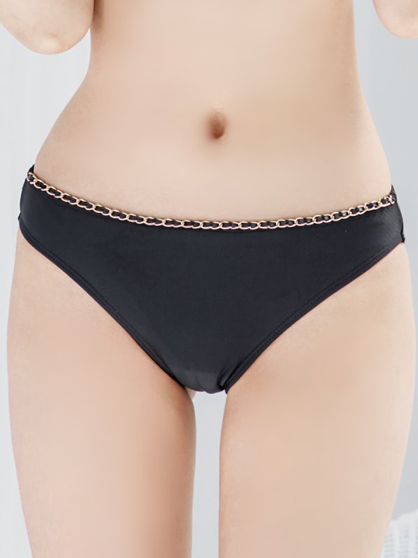 画像15: 【即日発送】【ビキニ】【水着】バストオープン＆ジップチェーンビキニ 2点セット[YMT] (15)