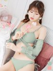 画像17: 【即日発送！】【ビキニ】【水着】ふんわりシアー長袖ビキニ 2点セット[YMT] (17)